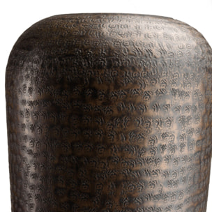 HONORE - Vase aluminium 30x85cm avec gravure couleur cuivre noir
