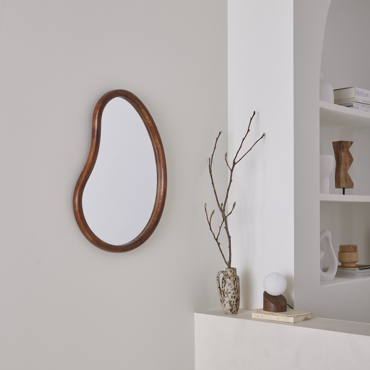 Miroir organique bois de sapin 65cm JACOB