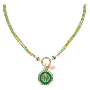 Collana U.S. Polo Assn. In cordino di cotone giallo