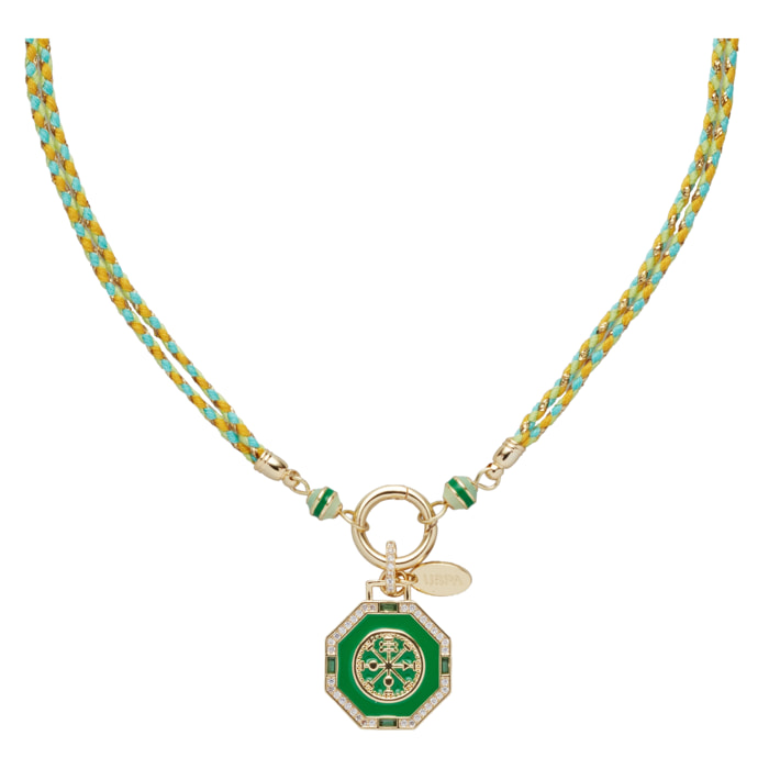 Collana U.S. Polo Assn. In cordino di cotone giallo