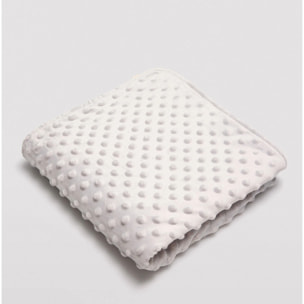 Copertina per neonato a pois grigio perla