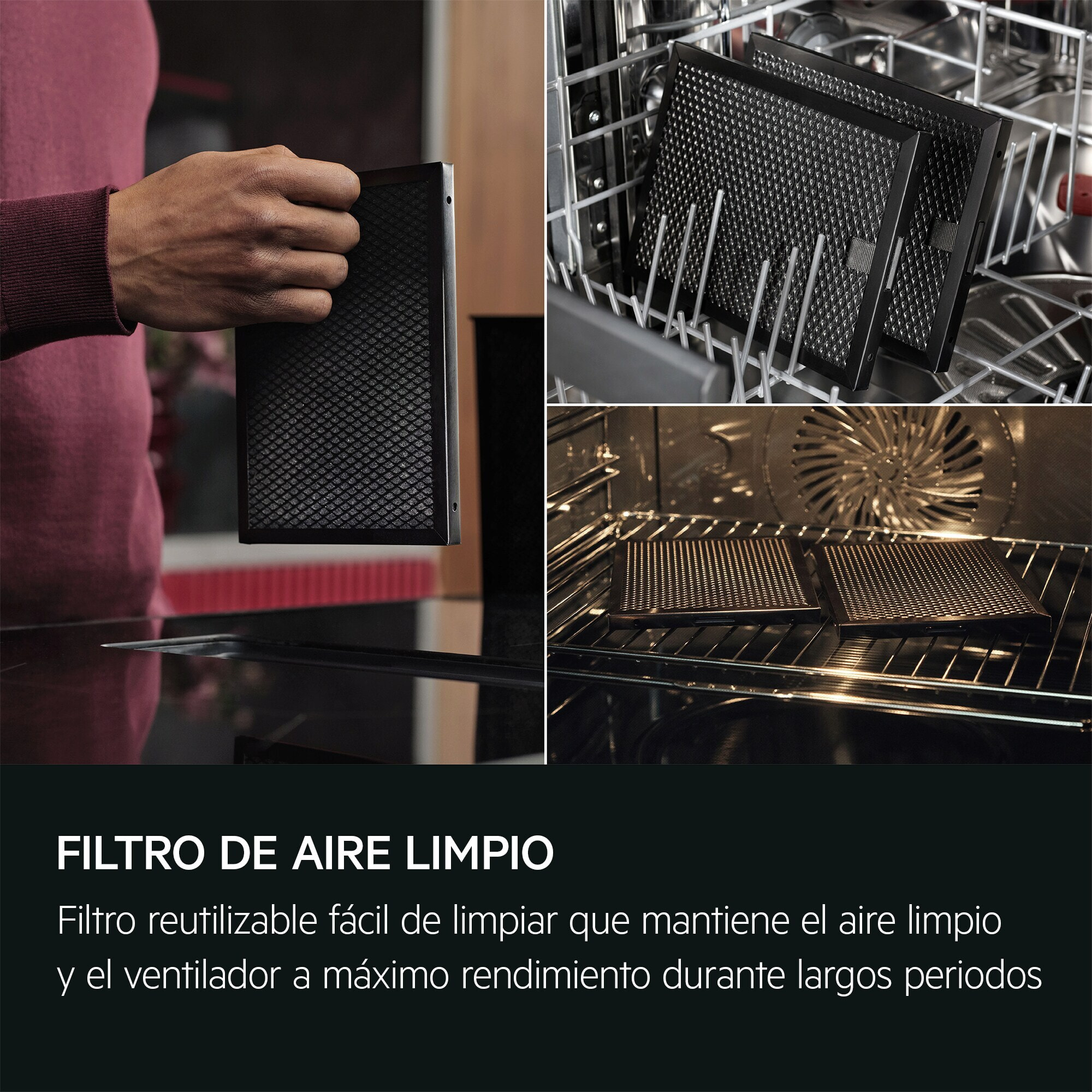 AEG Placa de inducción con campana extractora de 80 cm TH84CB03FB