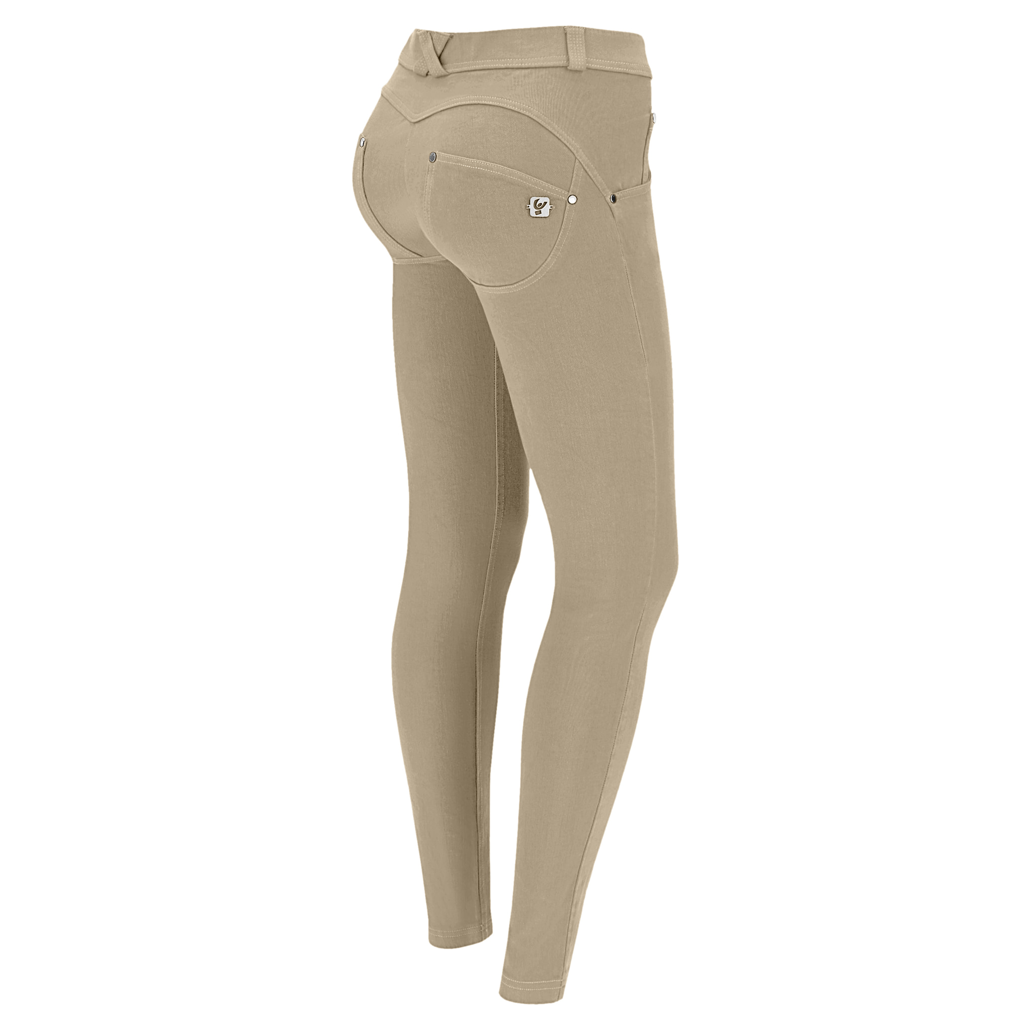 Pantaloni push up WR.UP® skinny in tessuto navetta tinto in capo