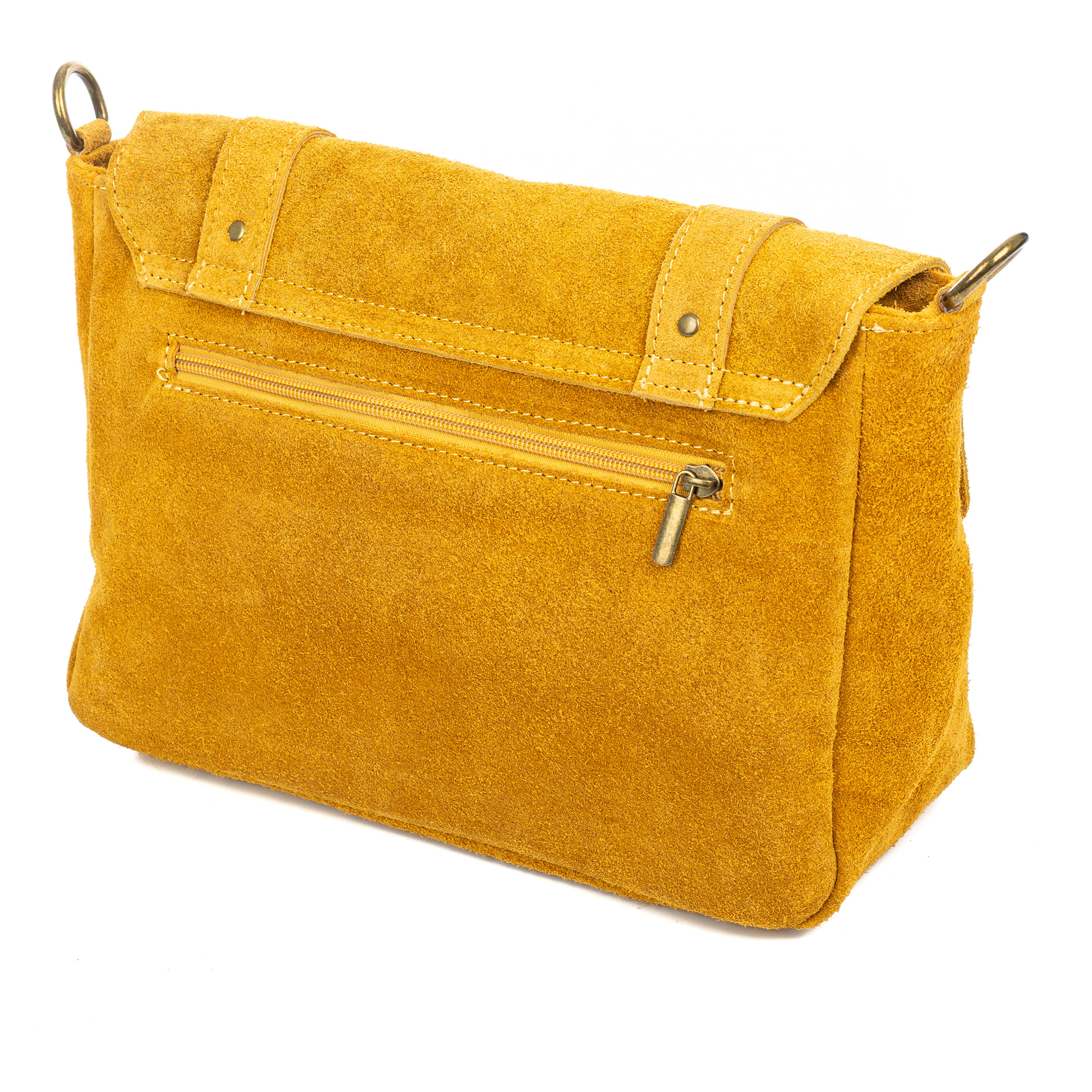 Aviatico bolso satchel mujer. Piel auténtica Gamuza.