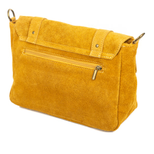 Aviatico bolso satchel mujer. Piel auténtica Gamuza.