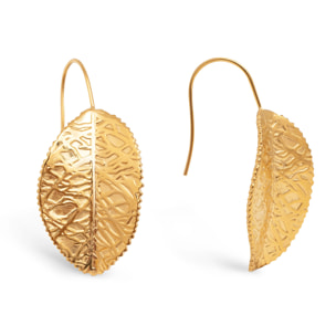 Orecchino Sheet in Acciaio Placcato Oro