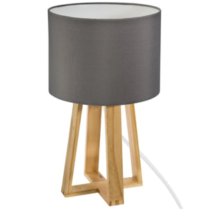 Lampe "Molu" bois gris H35cm
