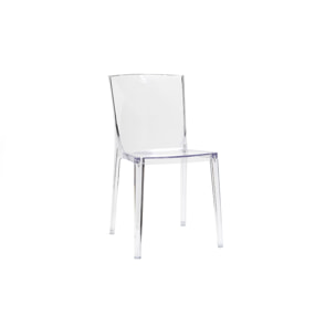 Chaises design transparentes empilables intérieur - extérieur (lot de 2) ISLAND