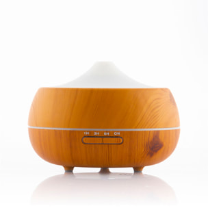 Humidificador Difusor de Aromas con LED Multicolor Wooden-Effect InnovaGoods