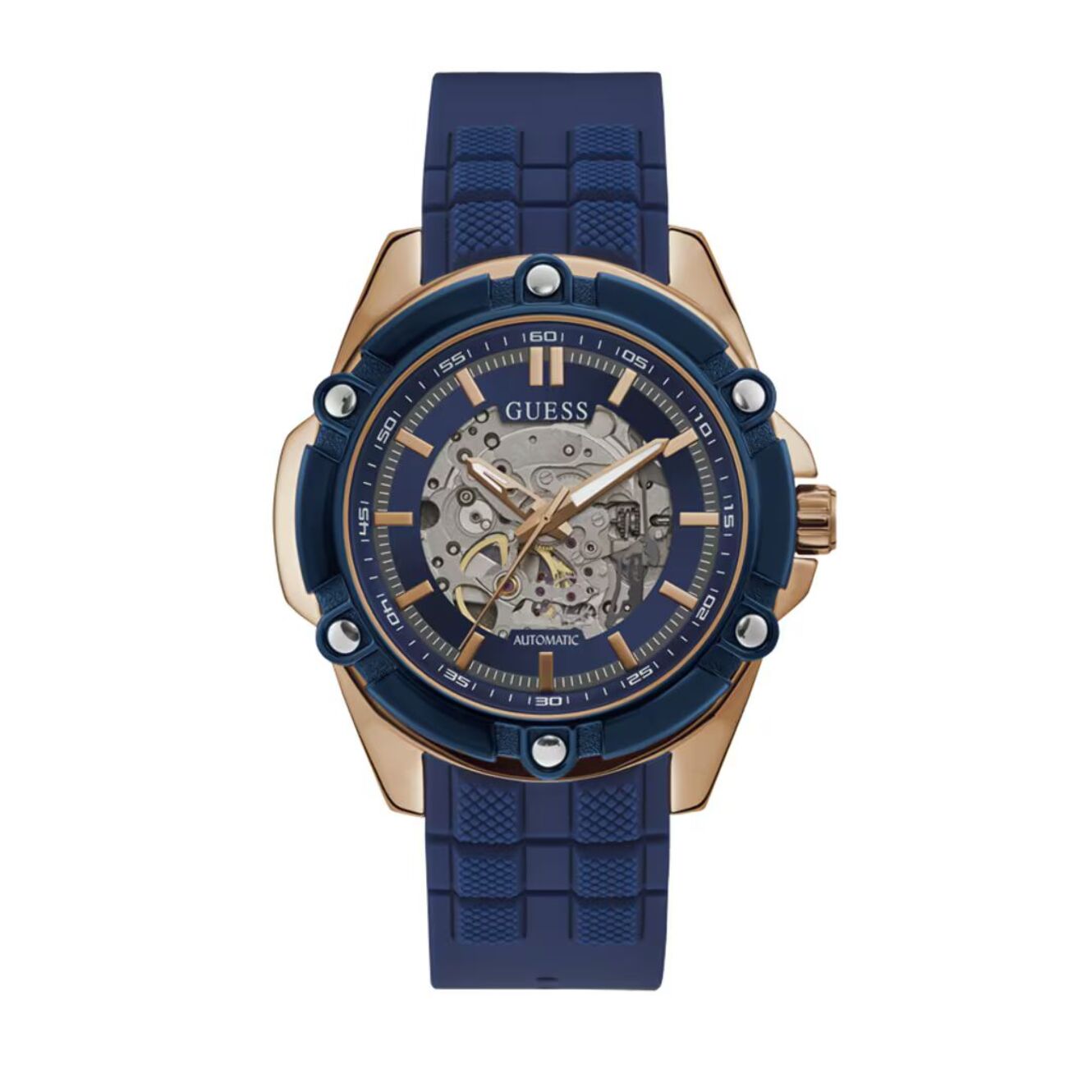 Reloj Guess GW0061G3 Hombre Analogico Automatico con Correa de Silicona