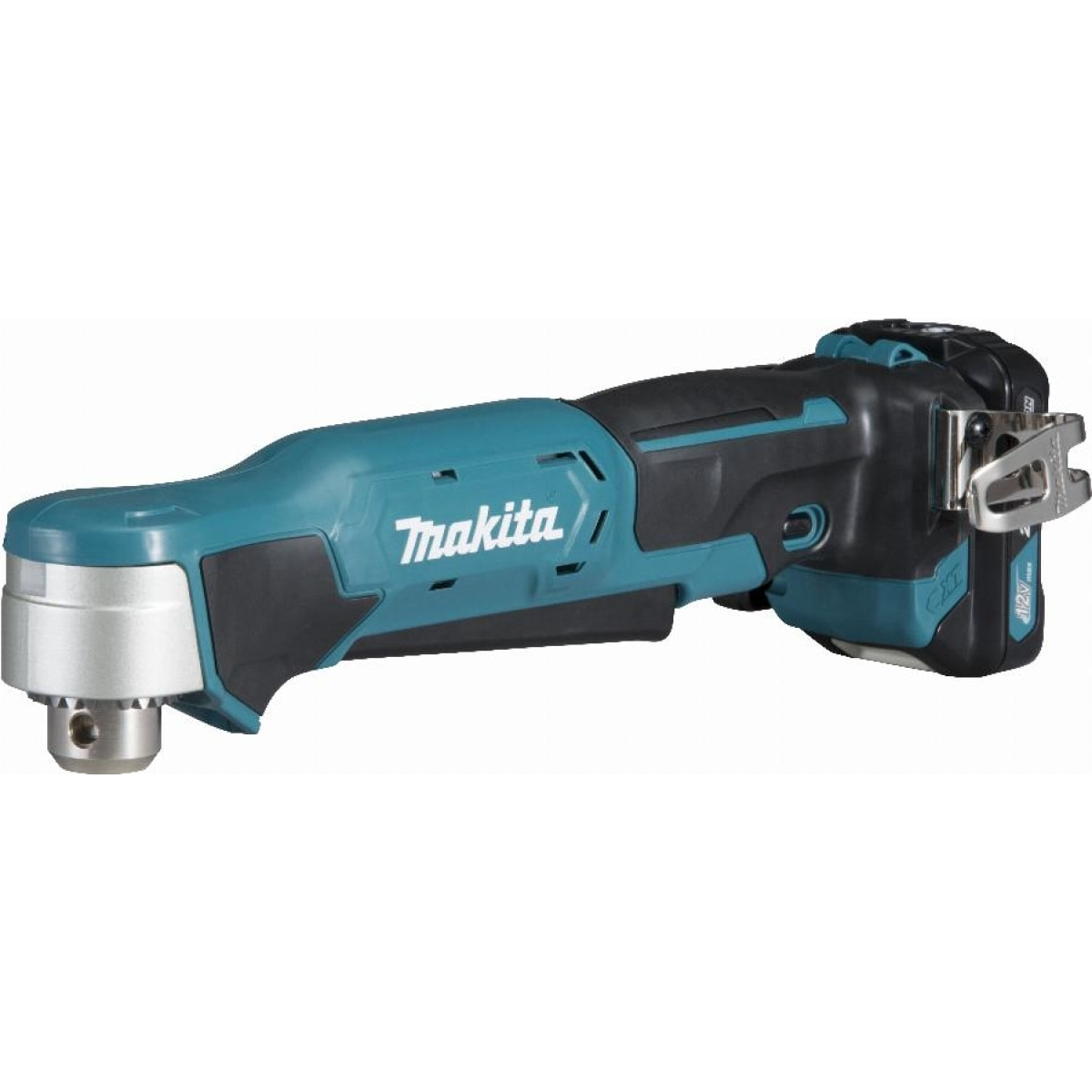 Perceuse visseuse d'angle 12 V CXT Li-Ion 2 Ah Ø 10 mm à clé MAKITA - 2 batteries, chargeur, coffret - DA332DWAE