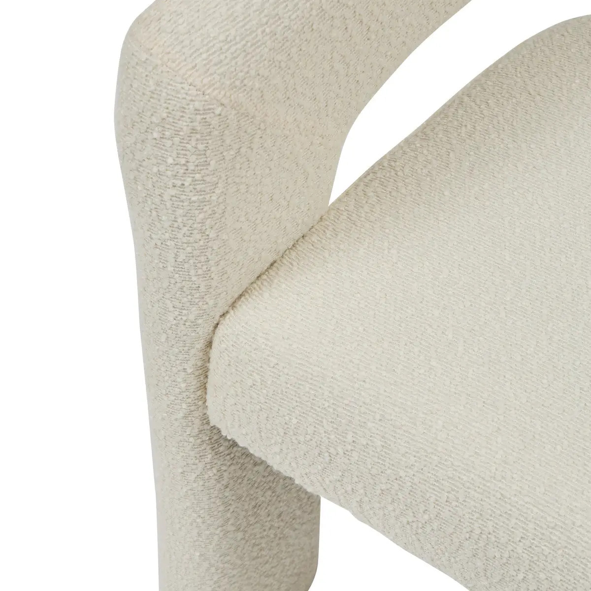 Fauteuil "Amos" blanc L63xp57xH75cm