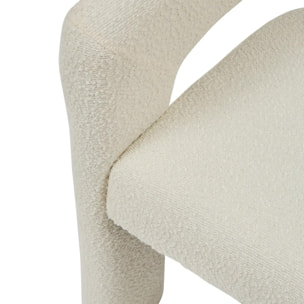 Fauteuil "Amos" blanc L63xp57xH75cm
