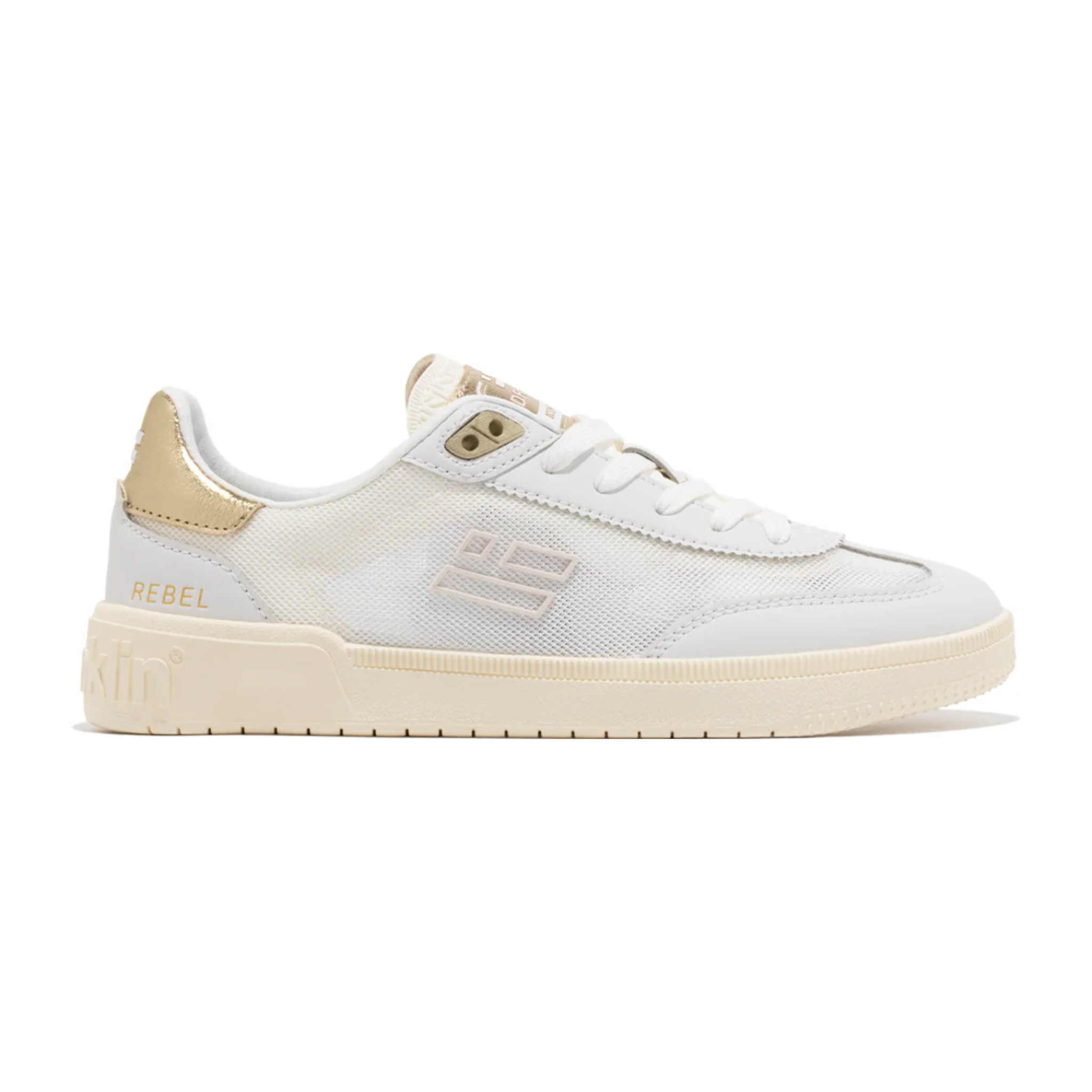 Zapatillas Deportivas Mujer Rebel Mesh Flag Blanco / Dorado