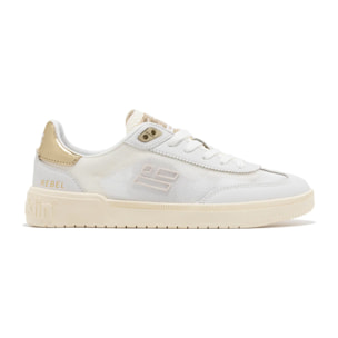 Zapatillas Deportivas Mujer Rebel Mesh Flag Blanco / Dorado