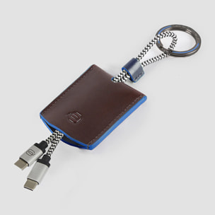 Piquadro Portachiavi con cavi USB e lightning