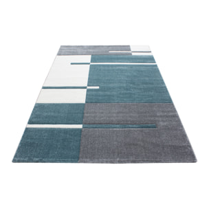HAWAII - Tapis de salon à motif géométrique blue
