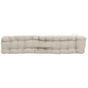 Coussin de sol uni en pur coton - Ecru