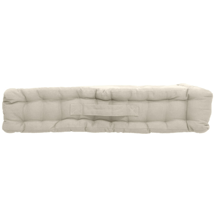 Coussin de sol uni en pur coton - Ecru