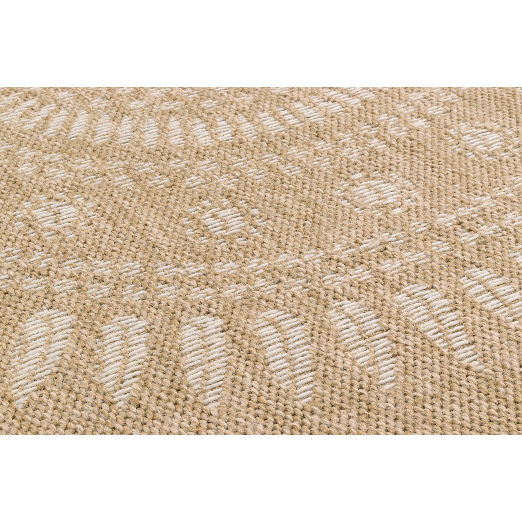 Nature - tapis effet jute blanc