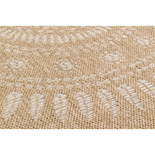 Nature - tapis effet jute blanc