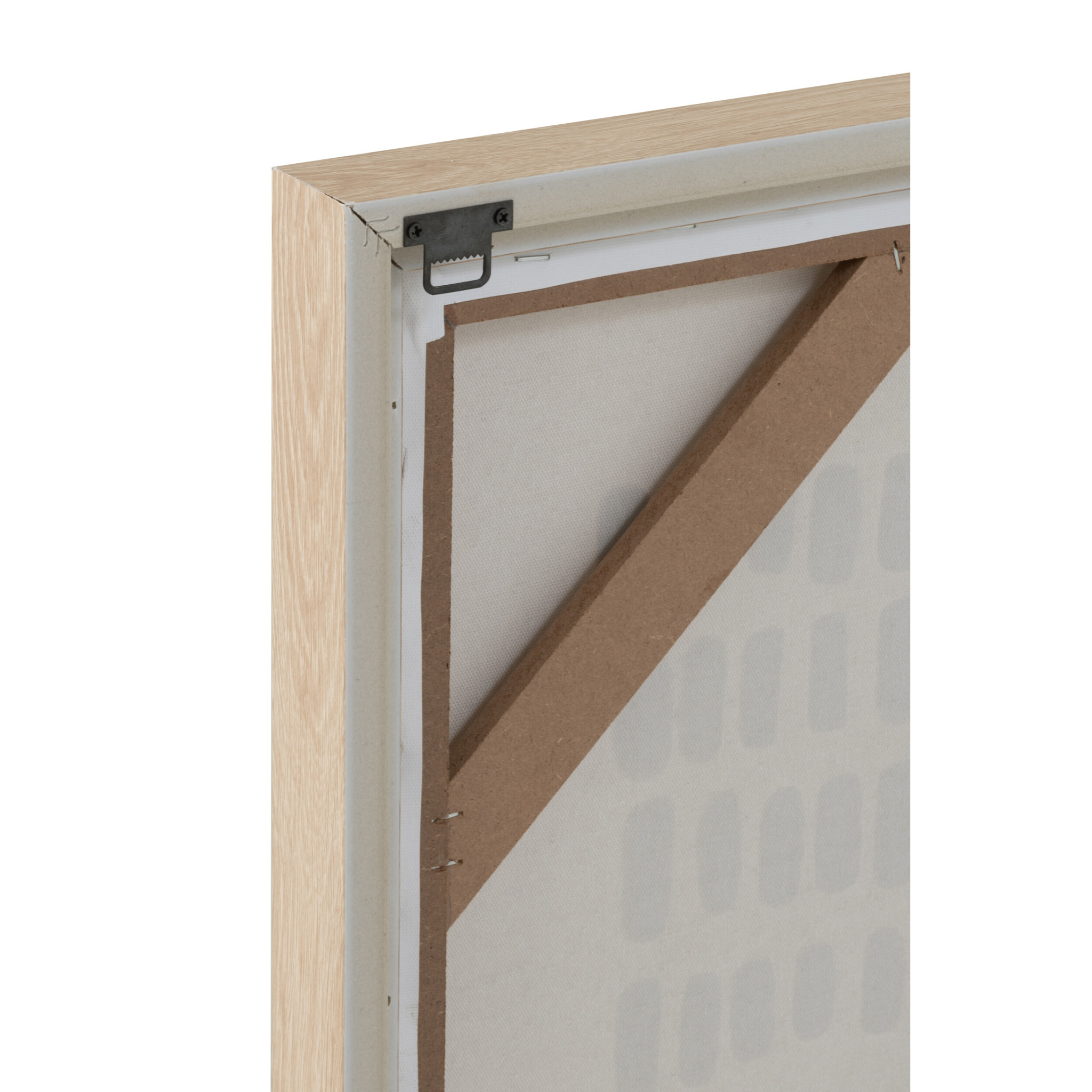 J-Line Tableau Traits Toile Blanc Assortiment De 3