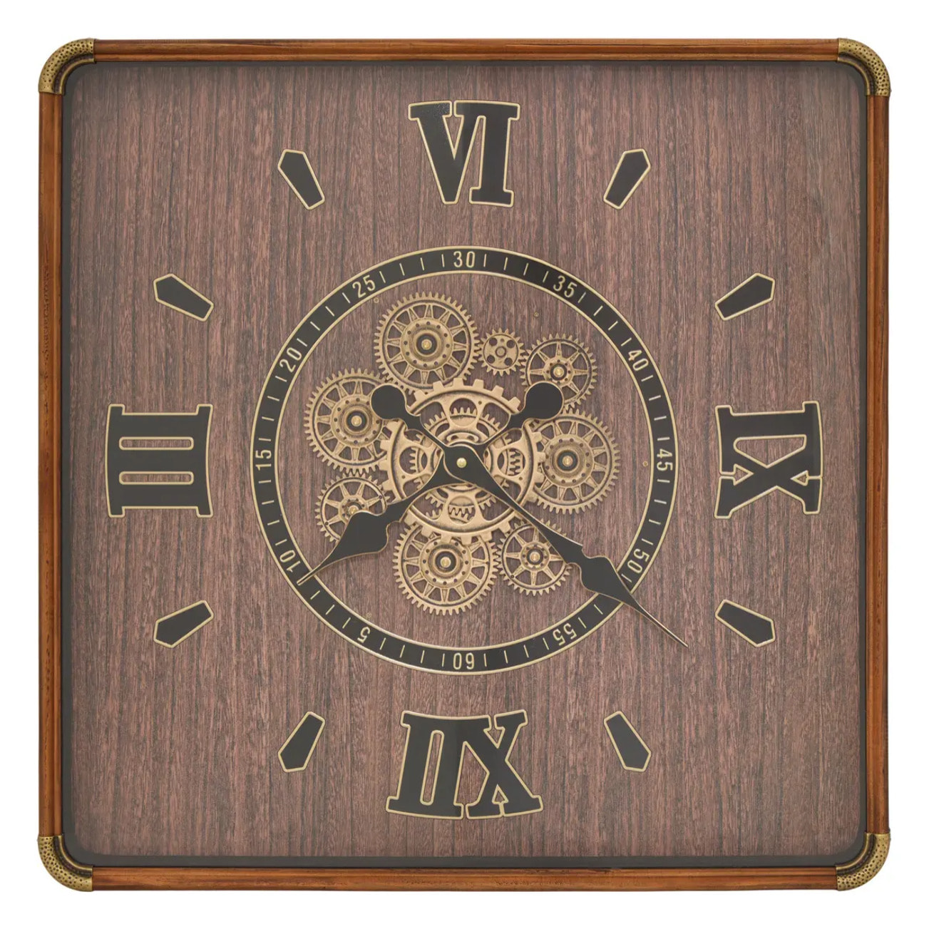 Horloge Archie 60x60cm marron