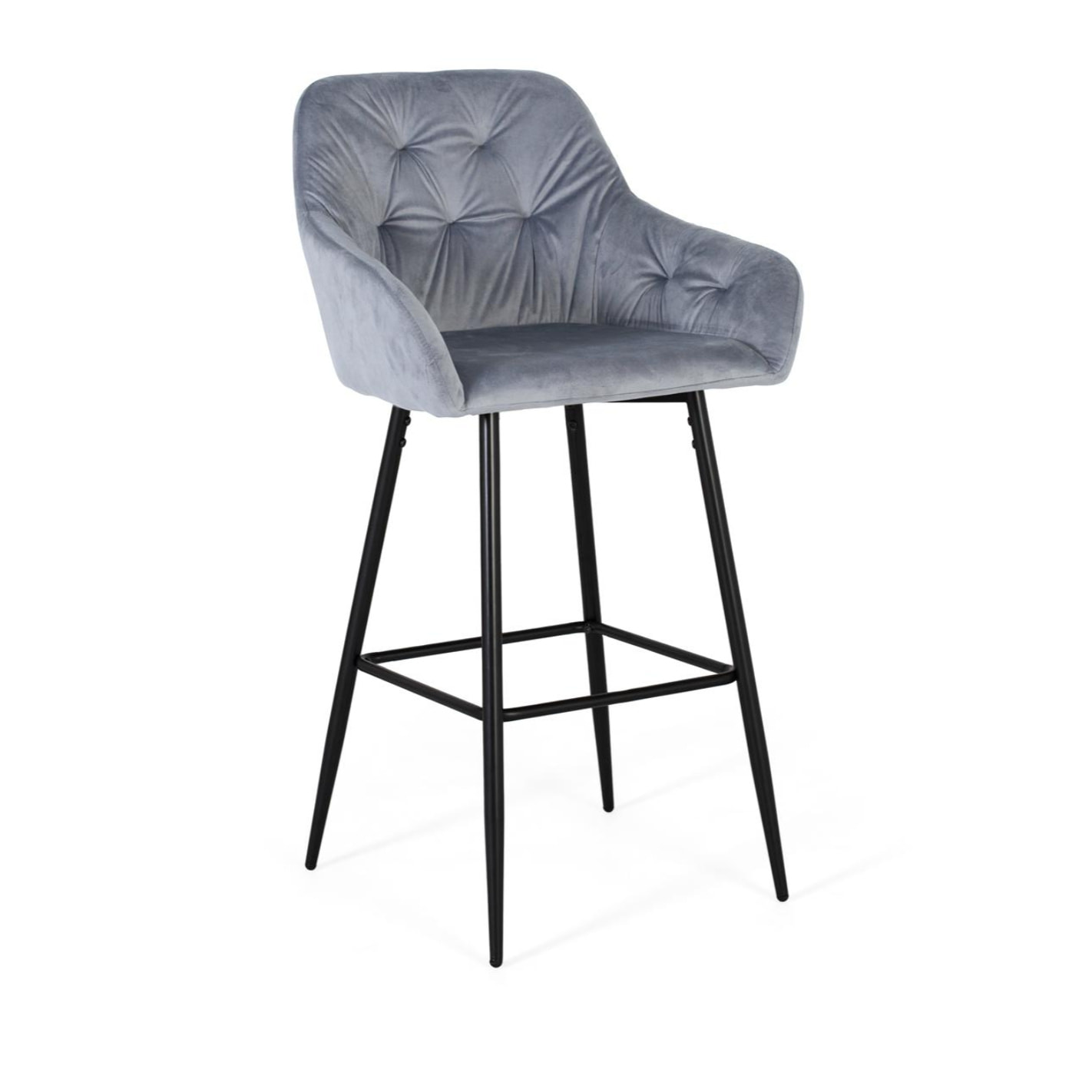 Taburete de Terciopelo 58 Cm Estilo Contemporáneo