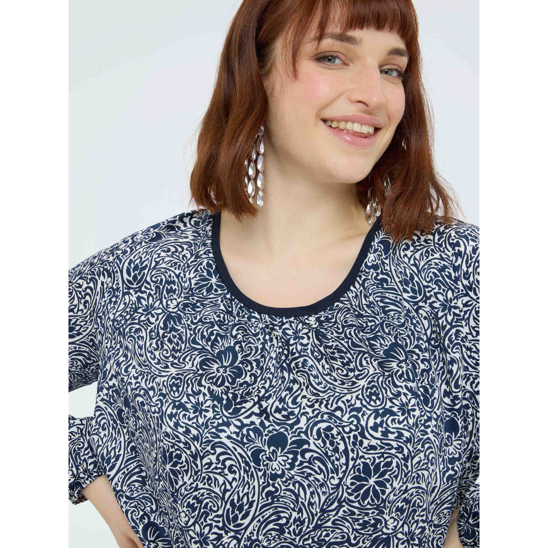 Fiorella Rubino - Blusa con stampa floreale - Blu