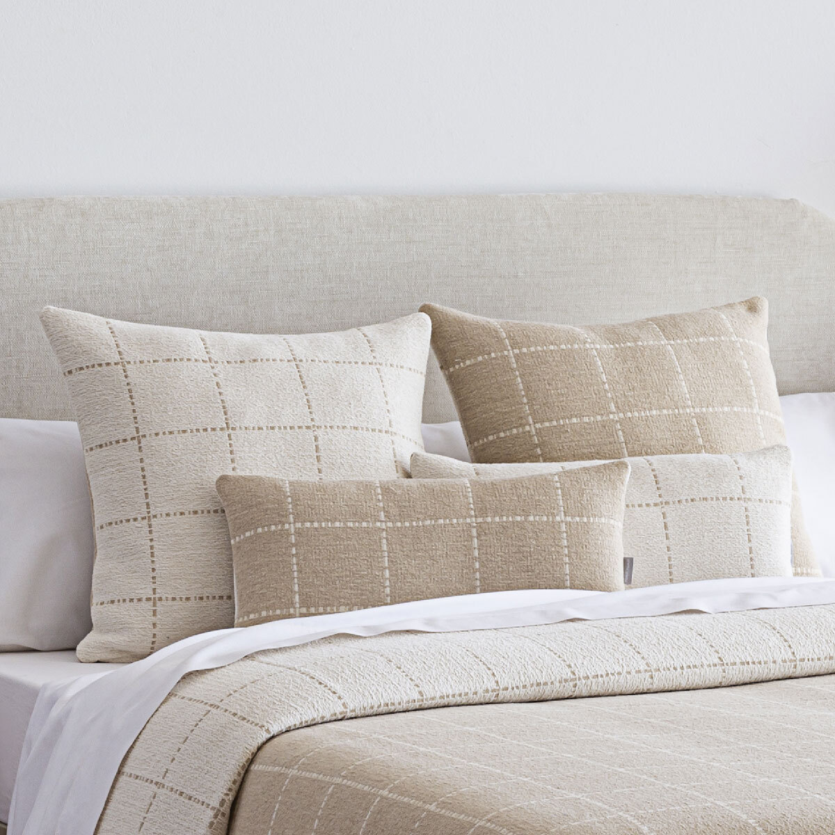 Jeté de lit réversible MARNE beige - plusieur tailles disponibles -