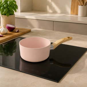 Lot de 3 casseroles revêtement céramique rose - tous feux COLORAMA