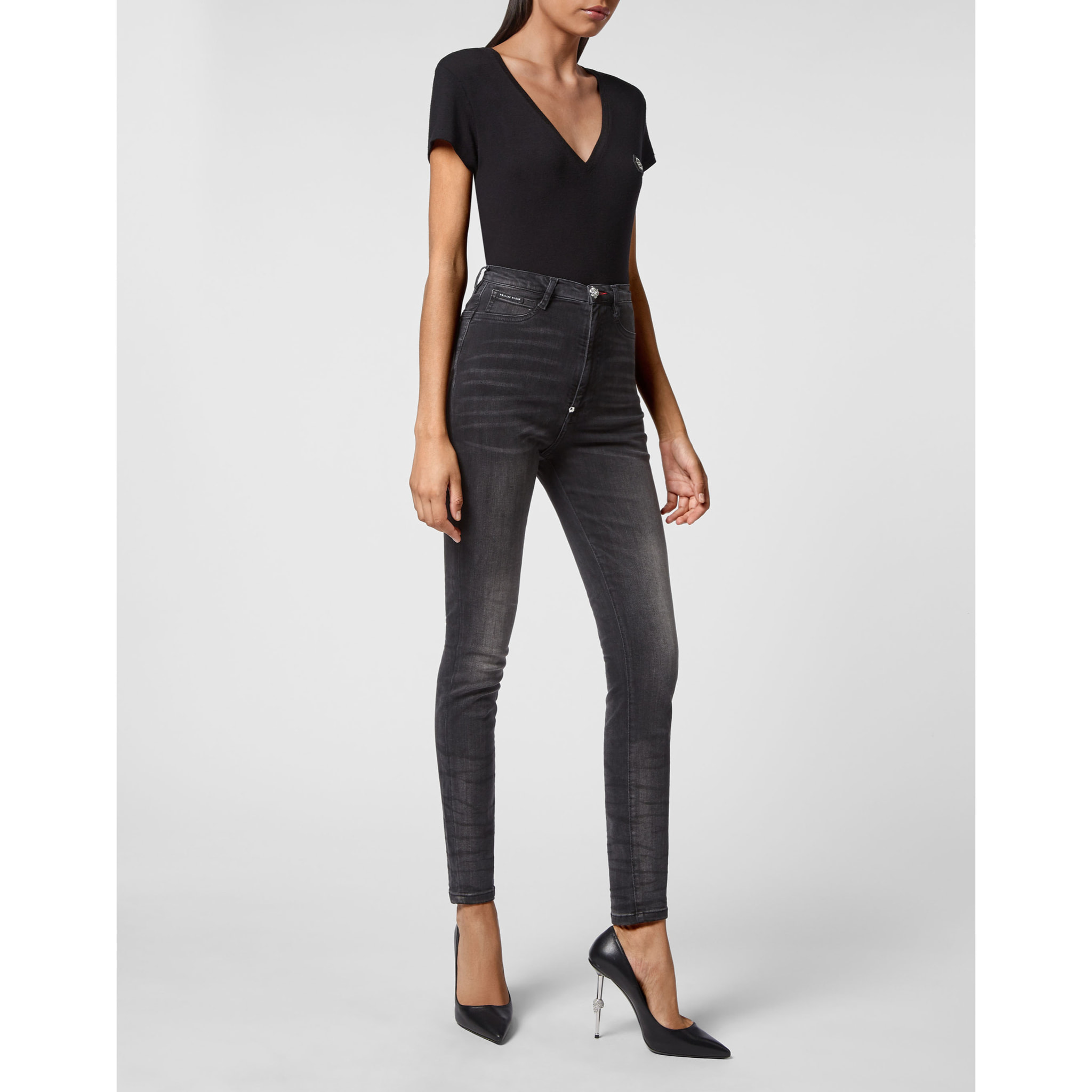 PHILIPP PLEIN Super High Waist Jegging ICONIC PLEIN