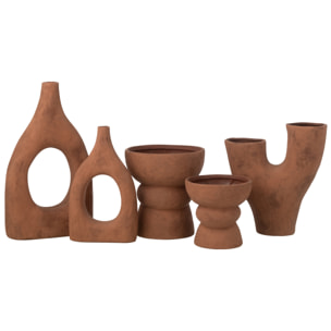 J-Line Vase Ubi - céramique - rouille - large
