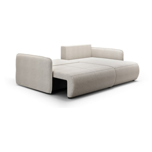 MILO - Canapé d'angle droit 4 places en tissu taupe