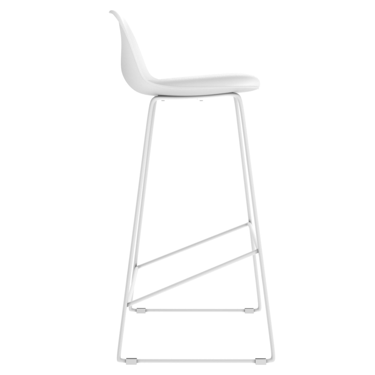 Chaise de bar Leni blanche 75 cm (lot de 2)