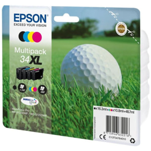 Cartouche d'encre EPSON Pack Multipack 4 Originales T3476 XL (Noir + 3 Couleurs) - C13T34764010