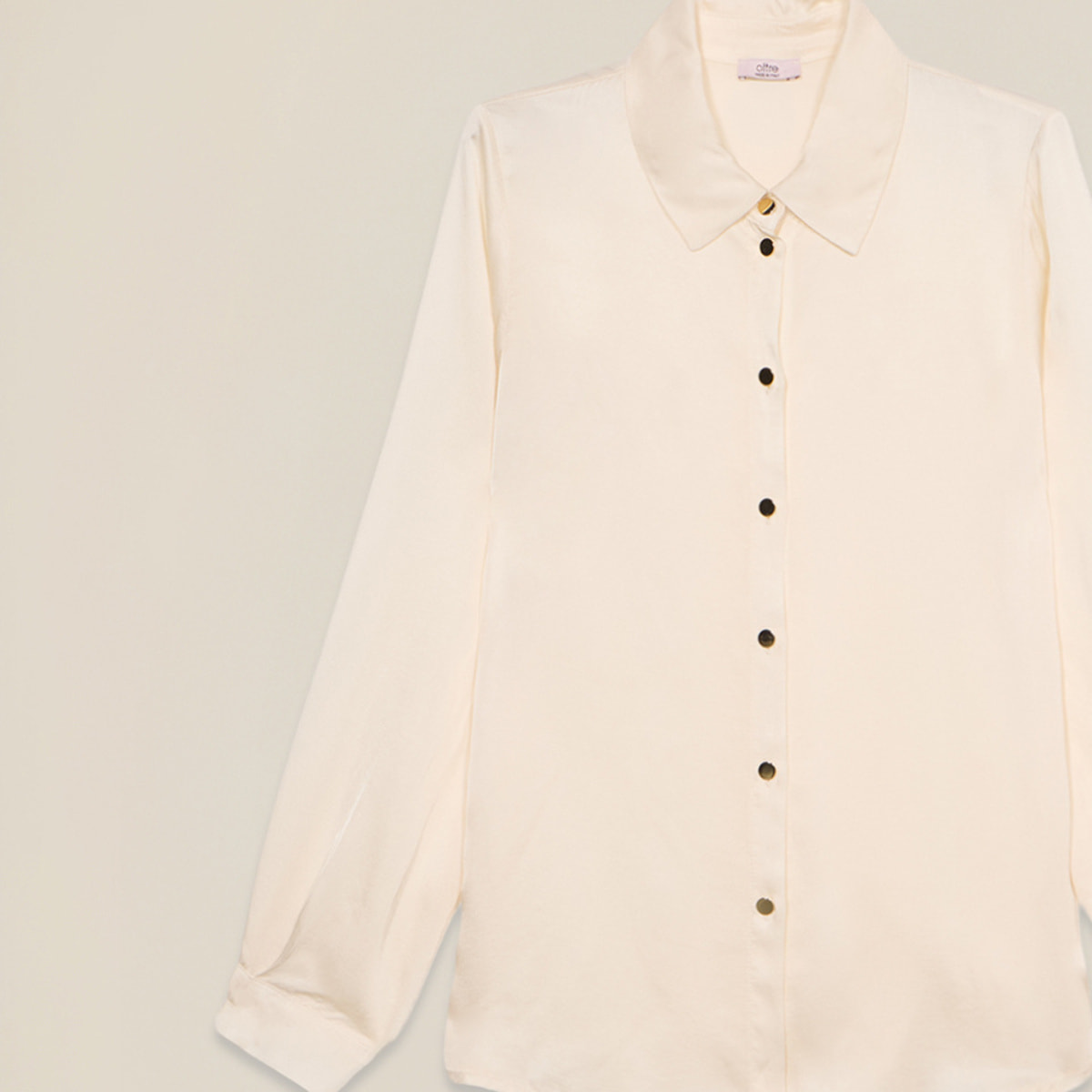 Oltre - Camicia in raso di viscosa - Bianco