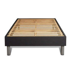 Ensemble matelas ENERGY ressorts ensachés et mémoire de forme + sommier kit noir