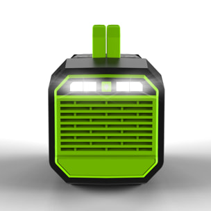 Centrale elettrica portatile A1, 150W, 15V/2A. Dimensioni: 19,8x10,8x12,6 cm; 1,5 kg.