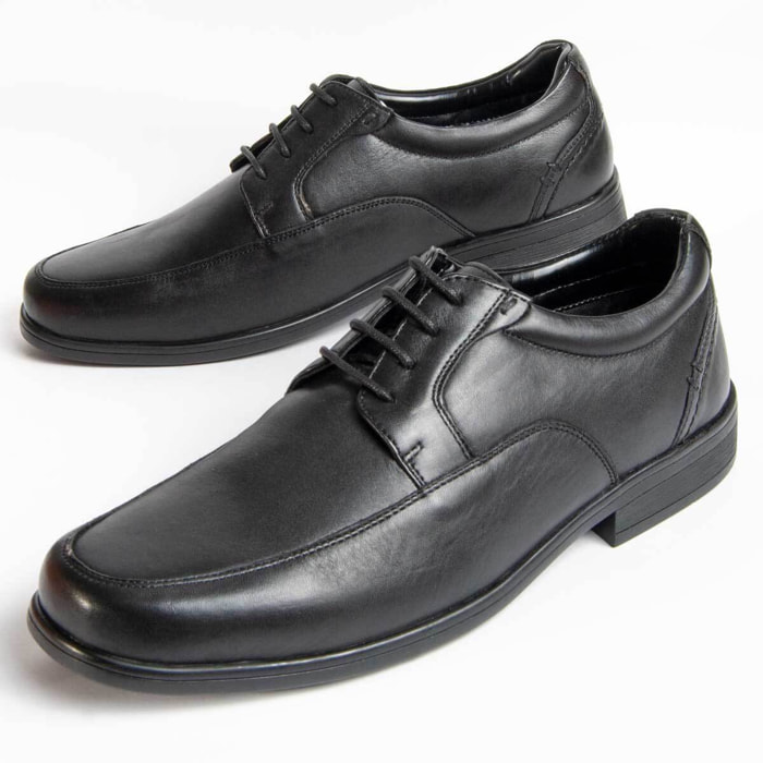 Zapato Oxford De Piel - Negro