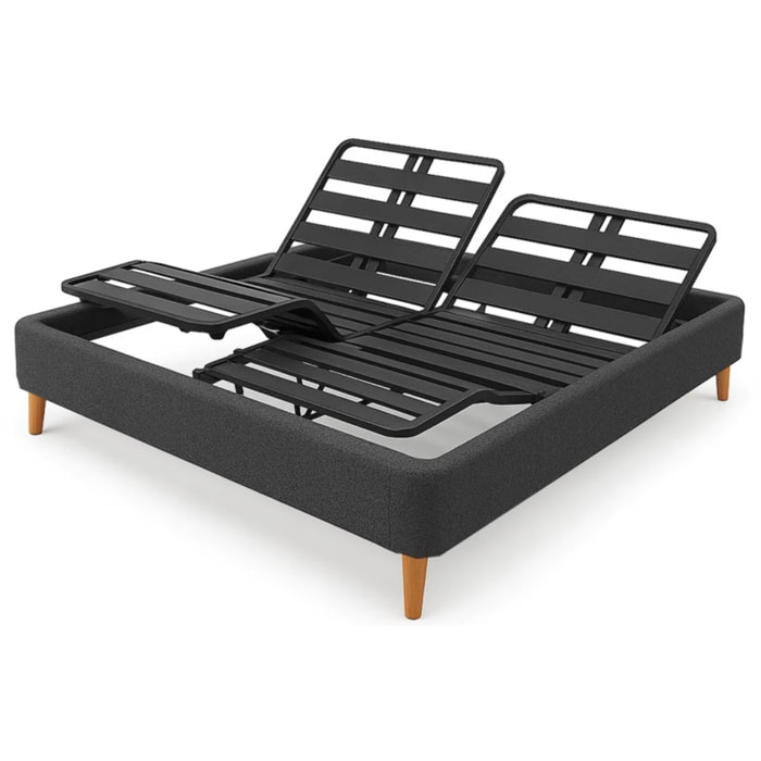 Lit électrique Ergoflex | Contour Bouclette | Gris clair