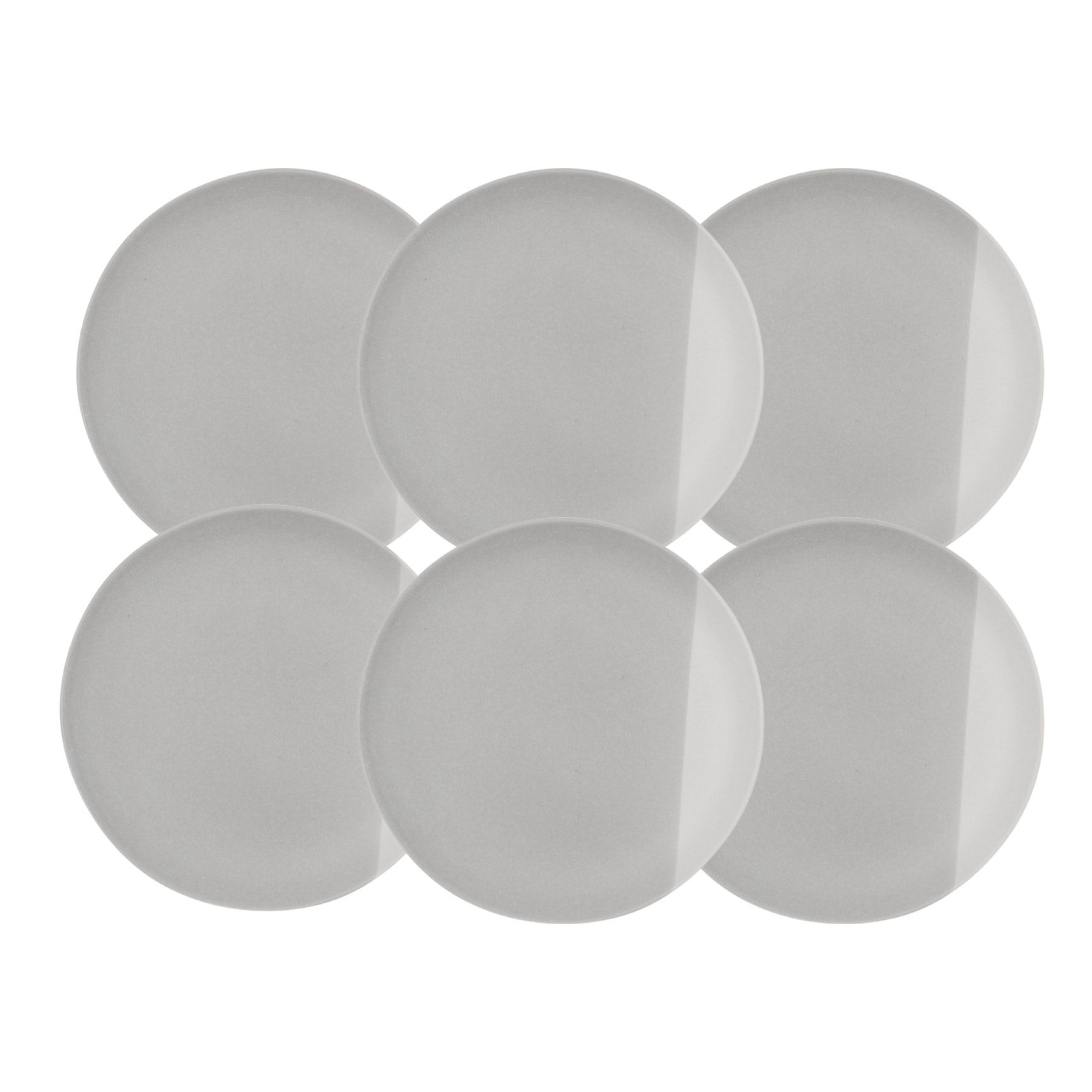 Lot de 6 grandes assiettes, TERRE DE SIENNE