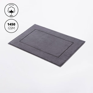 Alfombrilla de baño 50x80cm 100% algodón 1450gsm gris scalpers home