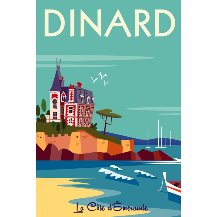 Tableau voyage à dinard Toile imprimée