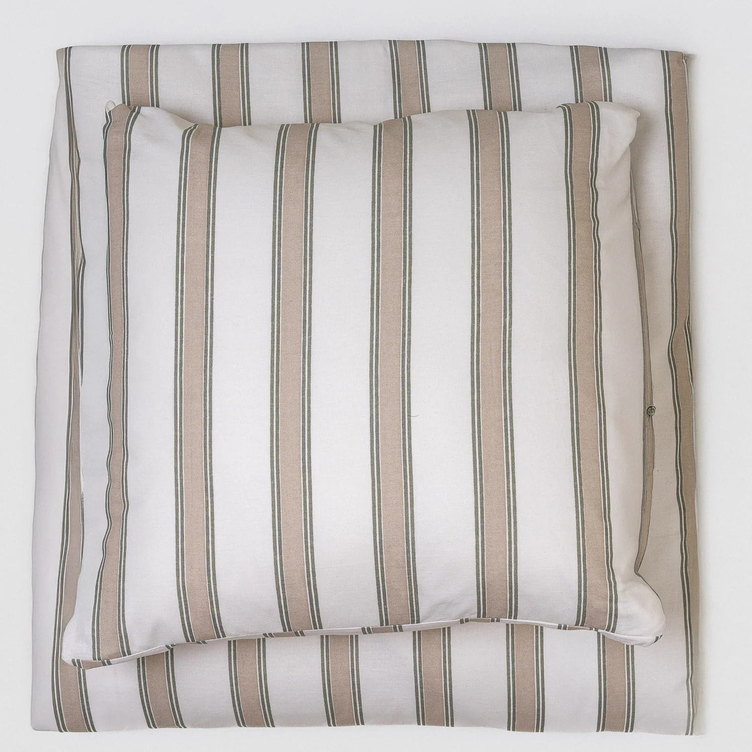 Copripiumino in cotone raya sitges verde secco – taupe