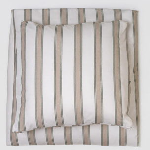 Copripiumino in cotone raya sitges verde secco – taupe