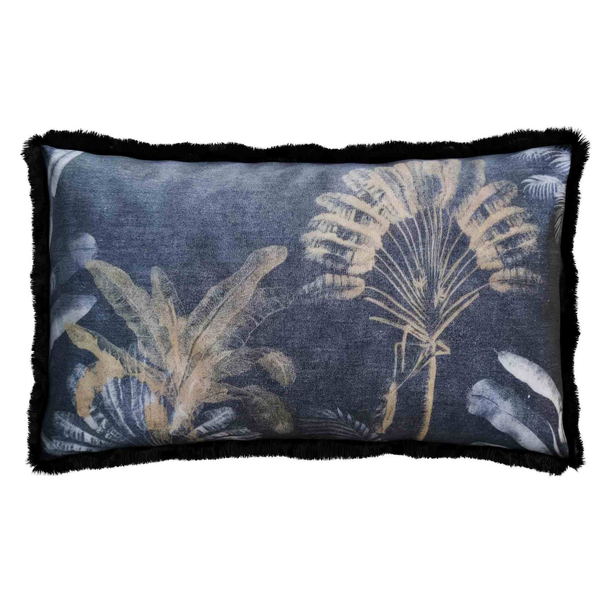 Coussin rectangulaire imprimé tropical