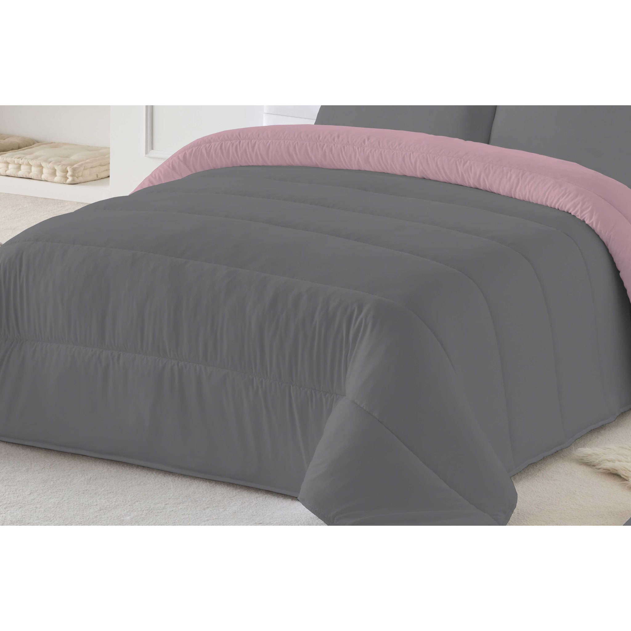 Edredón nórdico estamapado Bicolor Rosa Viejo/L.808 Gris