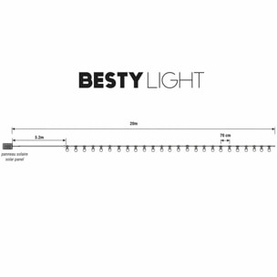 Guirlande solaire BESTY 25 LED 20M