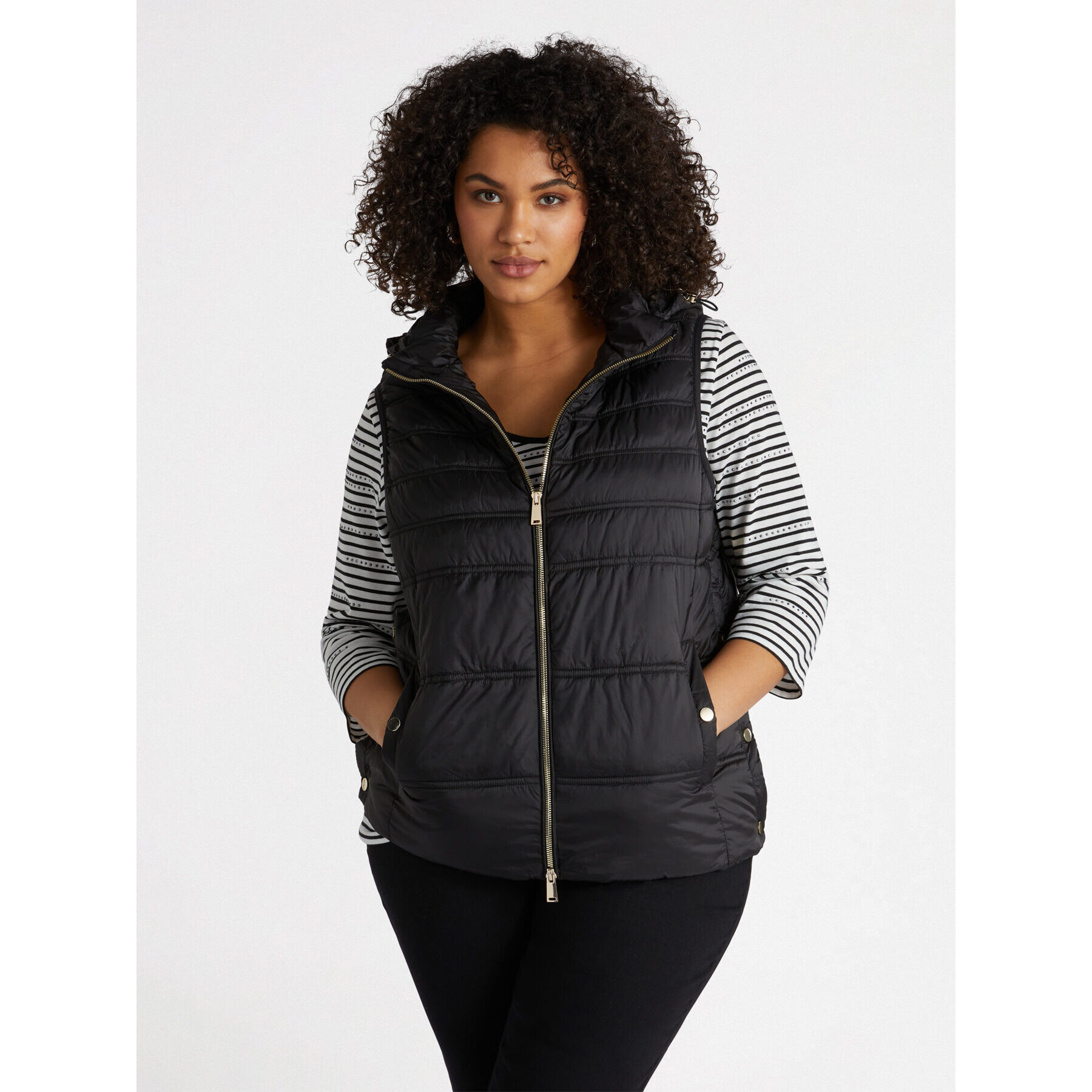 Fiorella Rubino - Piumino senza maniche con imbottitura in Sorona® Aura​ - Nero